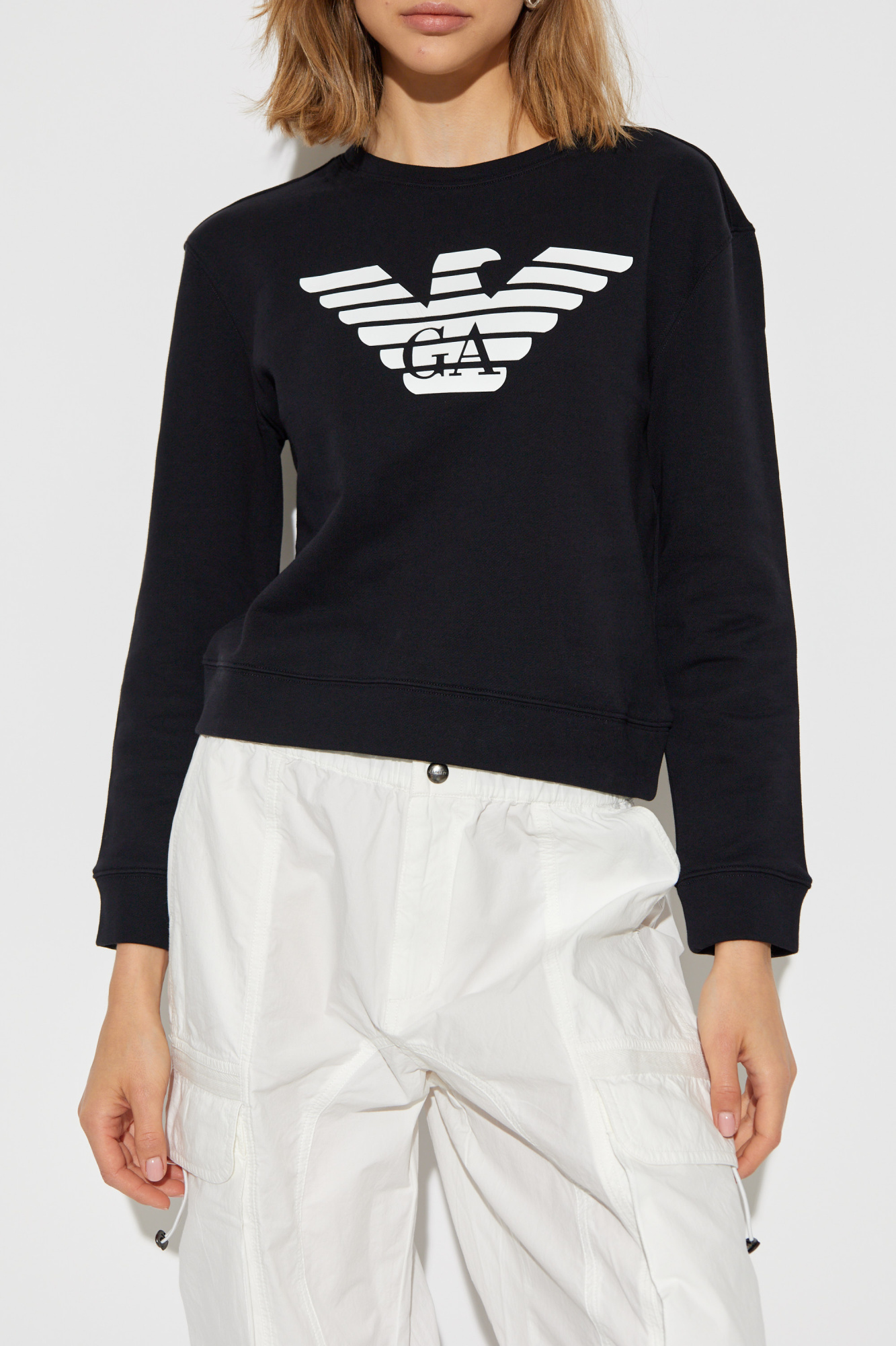 Emporio Armani Sweatshirt with logo Women s Clothing Vitkac